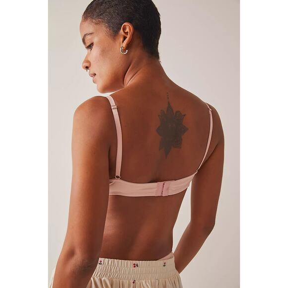 NWT Free People Pale Pink Rose Heartthrob Underwire Bra - Large - Picture 3 of 5